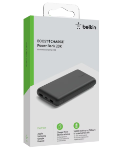 BELKIM POWER BANK  20,000mah USB C 15W BLACK BPB012BTBK