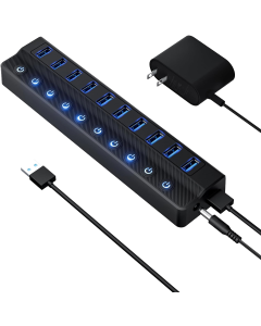 HUB USB 10 PUERTOS 3.0  CON CORRIENTE