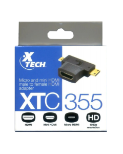 XTECH ADAPTADOR DE HDMI A MICRO-MINI HDMI XTC-355