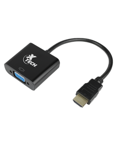 XTECH  VIDEO ADPTDOR HDMI MALE TO VGA BLACK