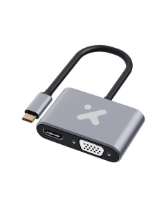 XTECH ADAPTADOR TIPO C  2 in 1 TO  HDMI + VGA 